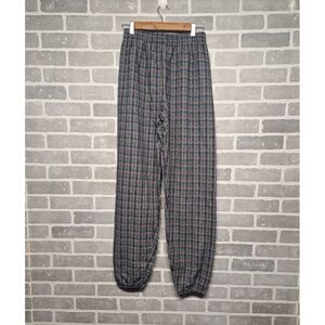 Vintage 80s Tropic Blues Waist Elastic Etnic Plaid Print Size‎ XL (18-20) kIDS